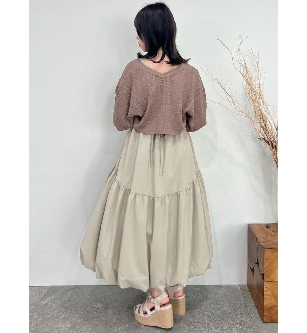 dazzlin「リボンポイントクロシェカーディガン」|カーディガン|