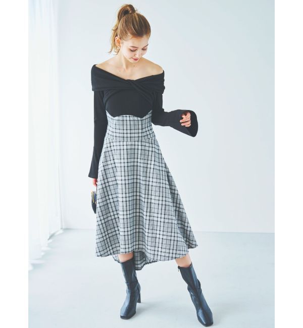 dazzlin「ツイストクロスドッキングワンピース」|ワンピース|