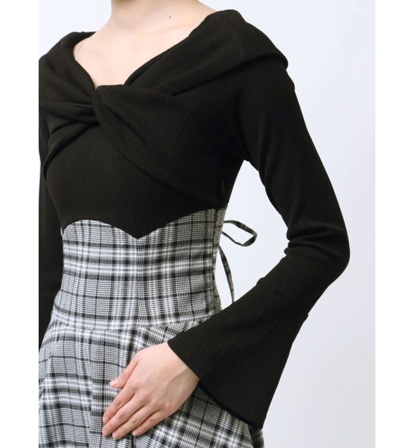 dazzlin「ツイストクロスドッキングワンピース」|ワンピース|