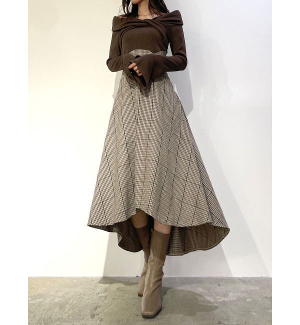 dazzlin「ツイストクロスドッキングワンピース」|ワンピース|ブラウン