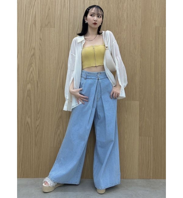 dazzlin「ダブルジップリブニットビスチェ」|ニット・セーター|