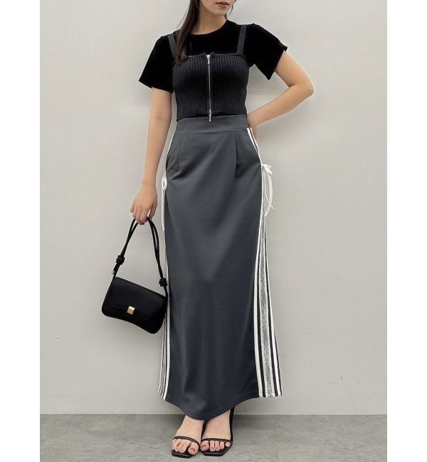 dazzlin「ダブルジップリブニットビスチェ」|ニット・セーター|