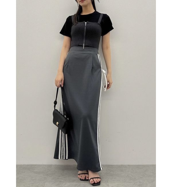 dazzlin「ダブルジップリブニットビスチェ」|ニット・セーター|