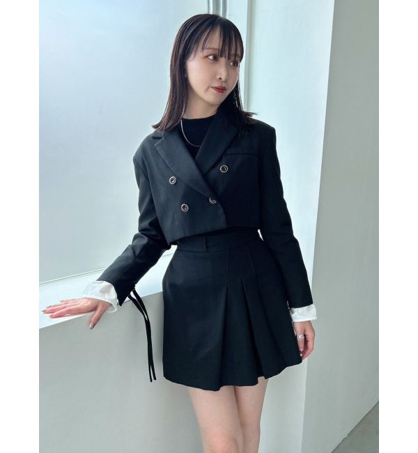 dazzlin「【SETUP】ボンディングショートジャケット※セットアップ対応」|テーラードジャケット|