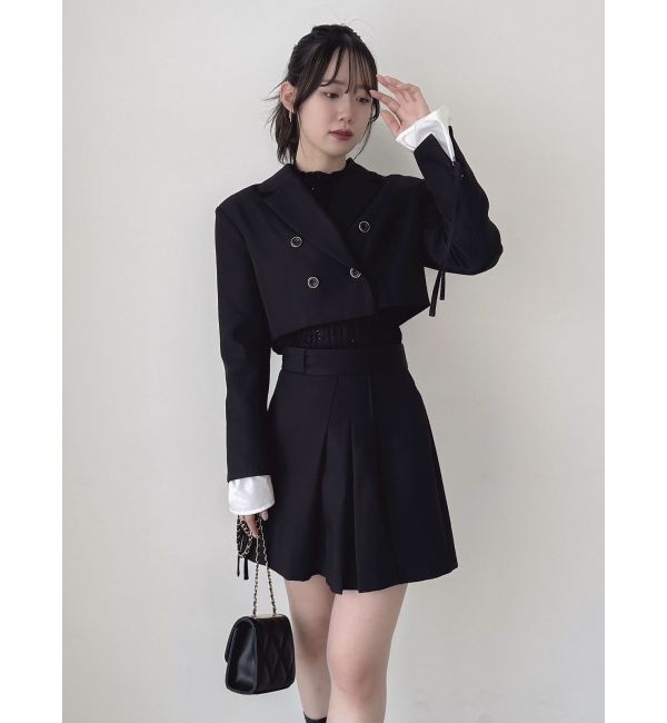 dazzlin「【SETUP】ボンディングショートジャケット※セットアップ対応」|テーラードジャケット|