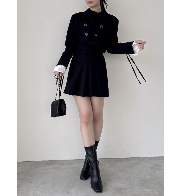 dazzlin「【SETUP】ボンディングショートジャケット※セットアップ対応」|テーラードジャケット|