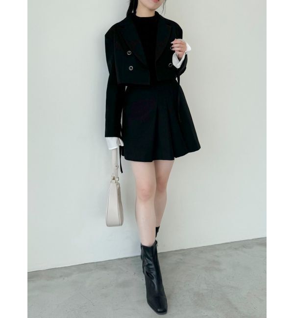 dazzlin「【SETUP】ボンディングショートジャケット※セットアップ対応」|テーラードジャケット|