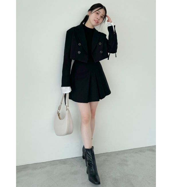 dazzlin「【SETUP】ボンディングショートジャケット※セットアップ対応」|テーラードジャケット|