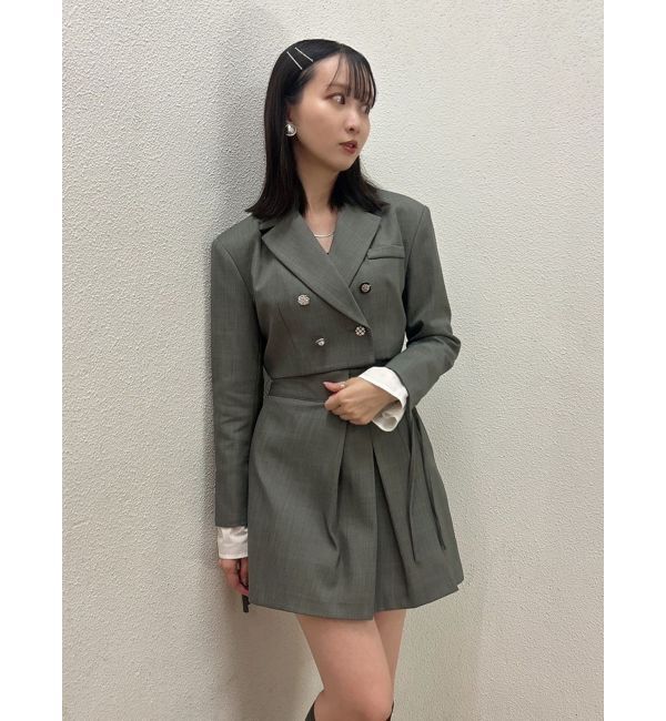 dazzlin「【SETUP】ボンディングショートジャケット※セットアップ対応」|テーラードジャケット|