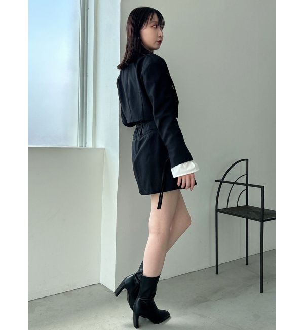 dazzlin「【SETUP】ボンディングショートジャケット※セットアップ対応」|テーラードジャケット|