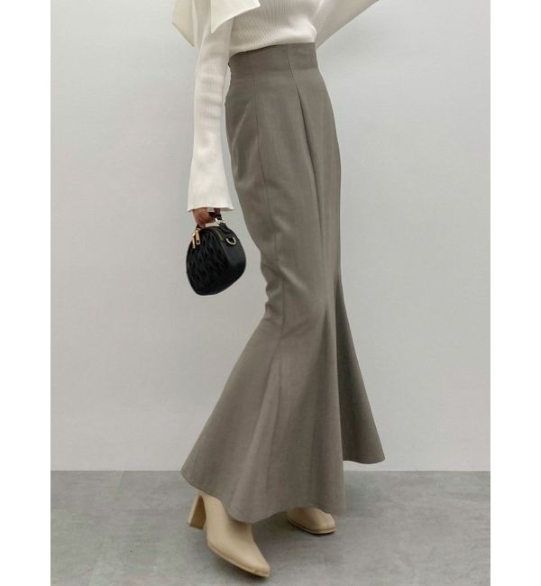 dazzlin「ハイウエストアソートナロースカート」|スカート|グレー