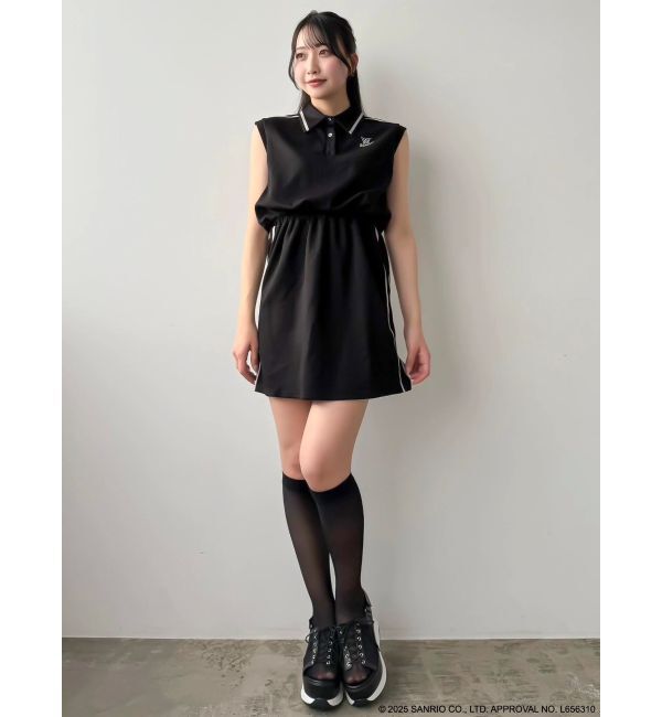 dazzlin「【メロクロコラボ】サイドラインミニワンピース」|ワンピース|