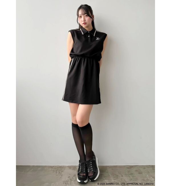 dazzlin「【メロクロコラボ】サイドラインミニワンピース」|ワンピース|