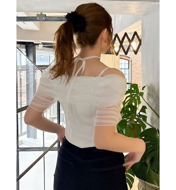 dazzlin「シアーオフショルダートップス」|Tシャツ・カットソー|