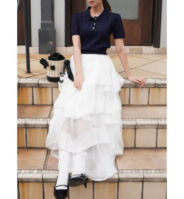 dazzlin「ランダムタックバルーンスカート」|スカート|