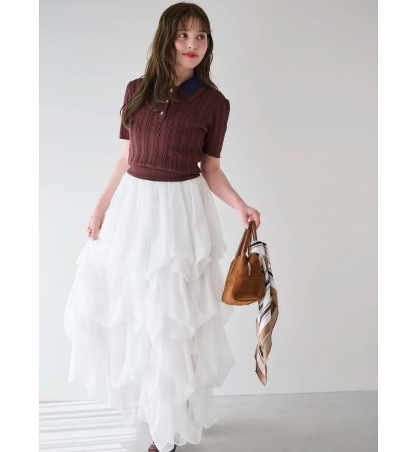 dazzlin「ランダムタックバルーンスカート」|スカート|