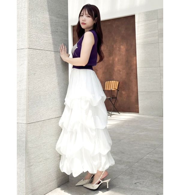 dazzlin「ランダムタックバルーンスカート」|スカート|