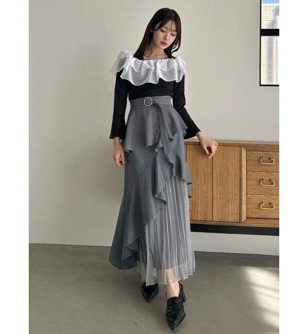 dazzlin「アシメプリーツマーメイドスカート」|スカート|