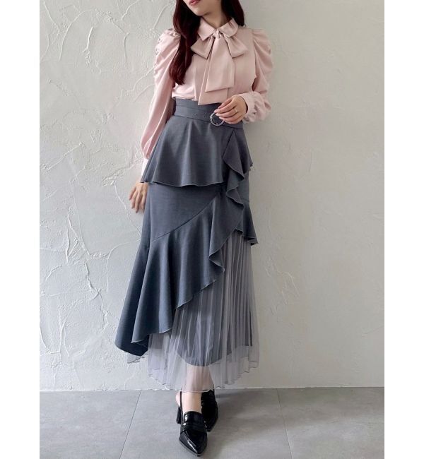 dazzlin「アシメプリーツマーメイドスカート」|スカート|