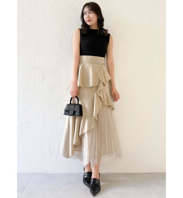 dazzlin「アシメプリーツマーメイドスカート」|スカート|