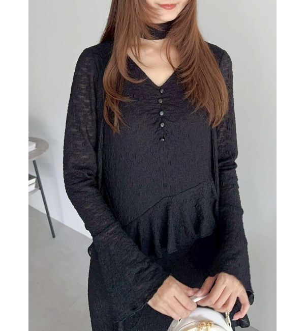 dazzlin「アシメフリルレースワンピース」|ワンピース|