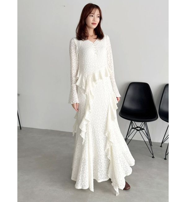 dazzlin「アシメフリルレースワンピース」|ワンピース|