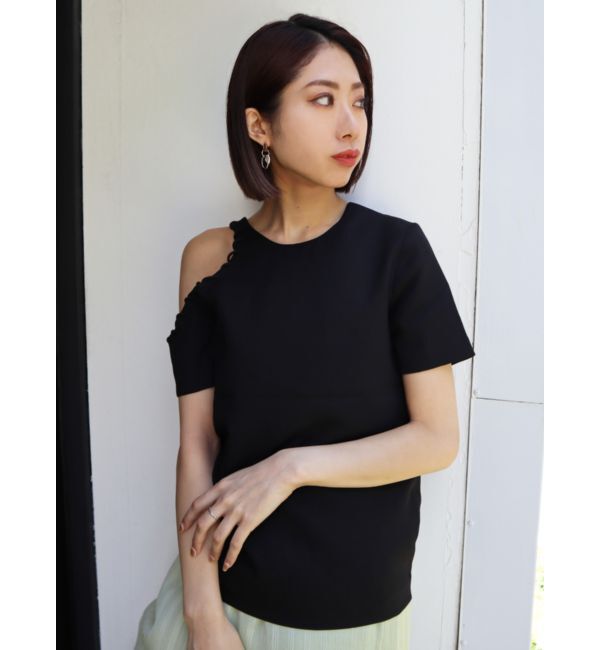 EMODA「レーストップフィットタンクトップ」|Tシャツ・カットソー|ブラック