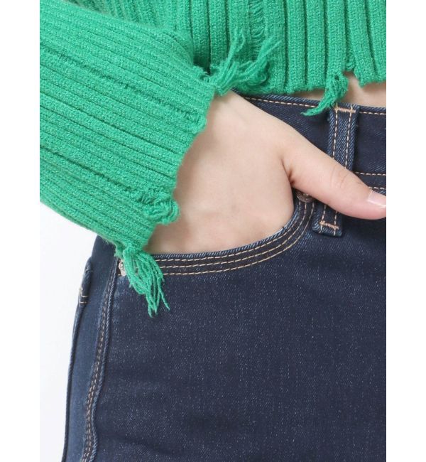 EMODA「【ELDER】NUDEジャストウエストデニム」|デニム|