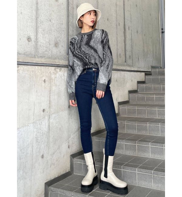 EMODA「【ELDER】NUDEジャストウエストデニム」|デニム|