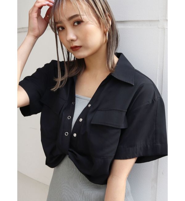 EMODA「ツイストショートシャツ」|シャツ・ブラウス|