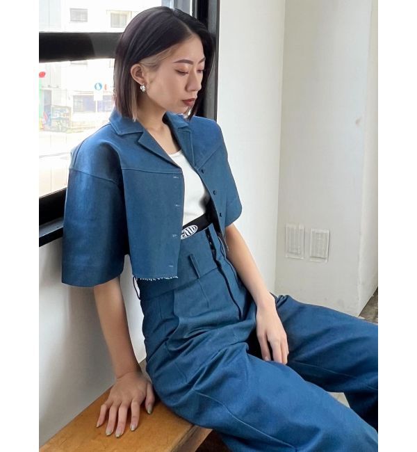 EMODA「ヘムカットオフクロップドシャツ」|シャツ・ブラウス|