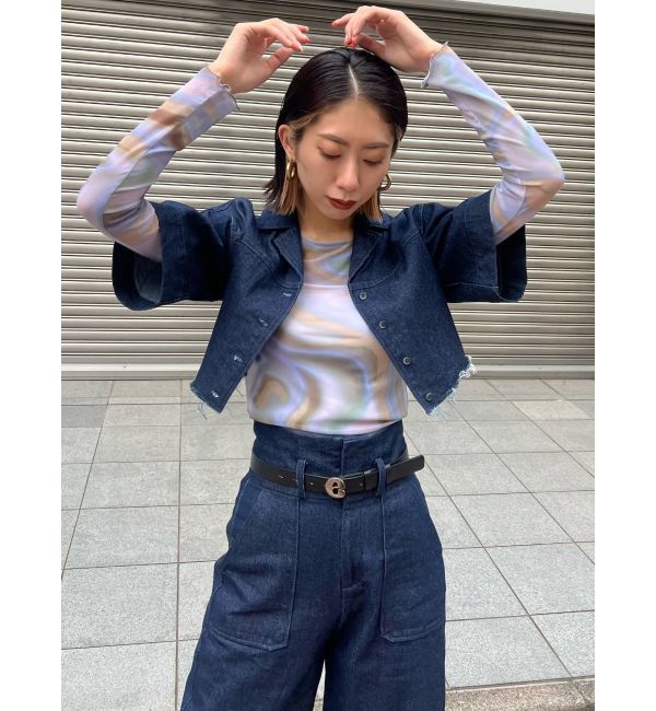 EMODA「ヘムカットオフクロップドシャツ」|シャツ・ブラウス|