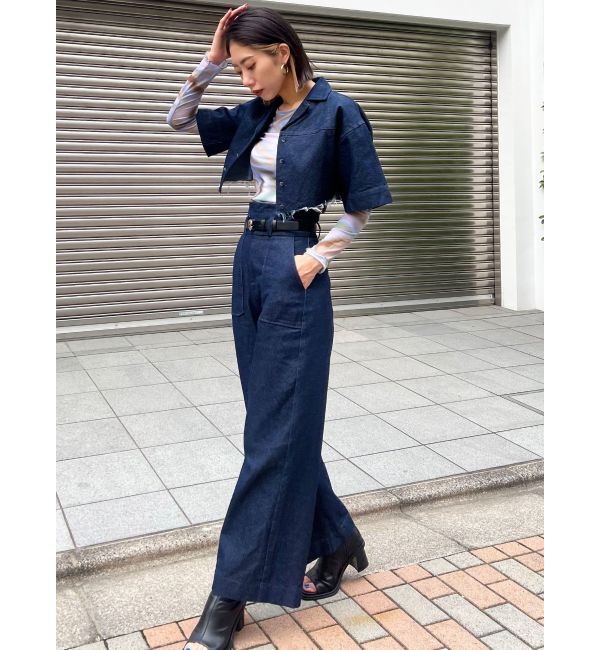 EMODA「ヘムカットオフクロップドシャツ」|シャツ・ブラウス|