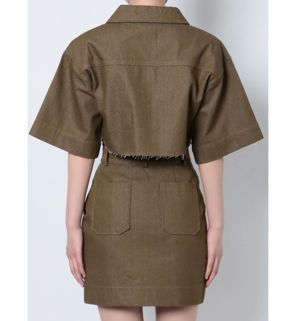 EMODA「ヘムカットオフクロップドシャツ」|シャツ・ブラウス|