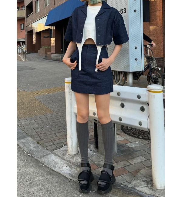 EMODA「アウトポケットミニスカート」|スカート|