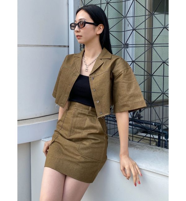 EMODA「アウトポケットミニスカート」|スカート|