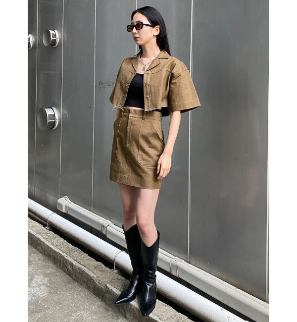 EMODA「アウトポケットミニスカート」|スカート|