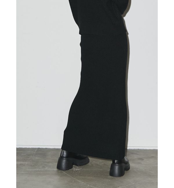 EMODA「ジップマキシリブスカート」|スカート|