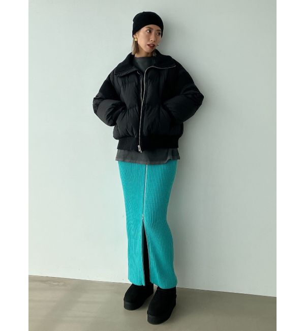 EMODA「ジップマキシリブスカート」|スカート|