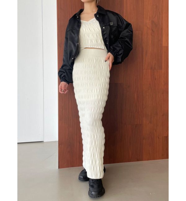 EMODA「シャーリングロングニットスカート」|スカート|