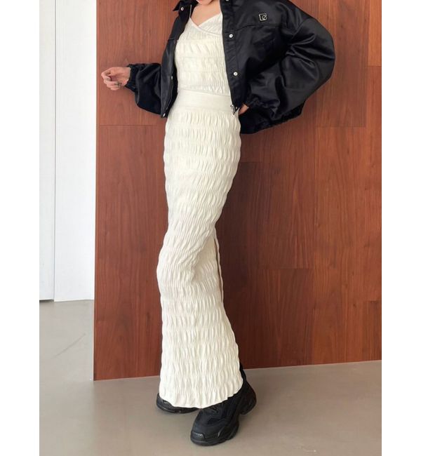 EMODA「シャーリングロングニットスカート」|スカート|