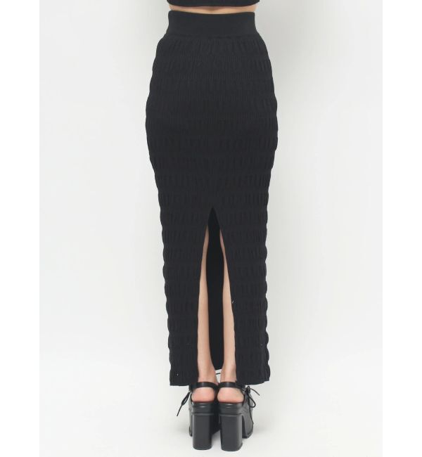 EMODA「シャーリングロングニットスカート」|スカート|