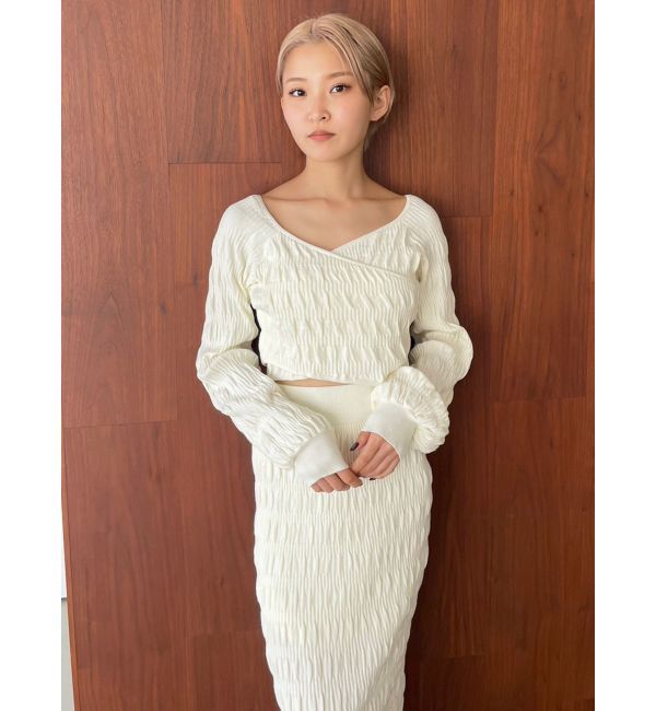 EMODA「シャーリングクロスニット」|ニット・セーター|