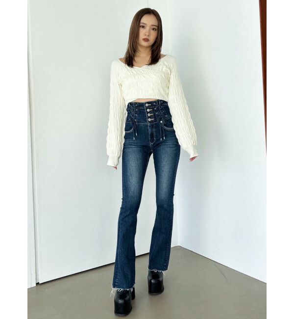 EMODA「シャーリングクロスニット」|ニット・セーター|