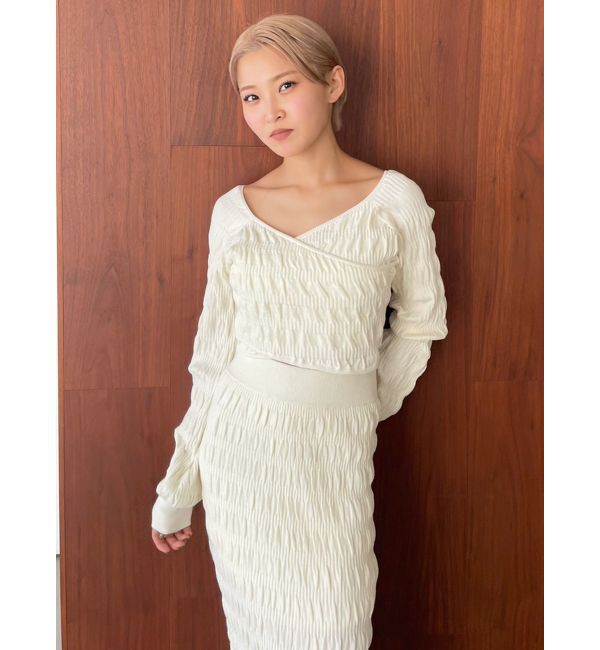 EMODA「シャーリングクロスニット」|ニット・セーター|
