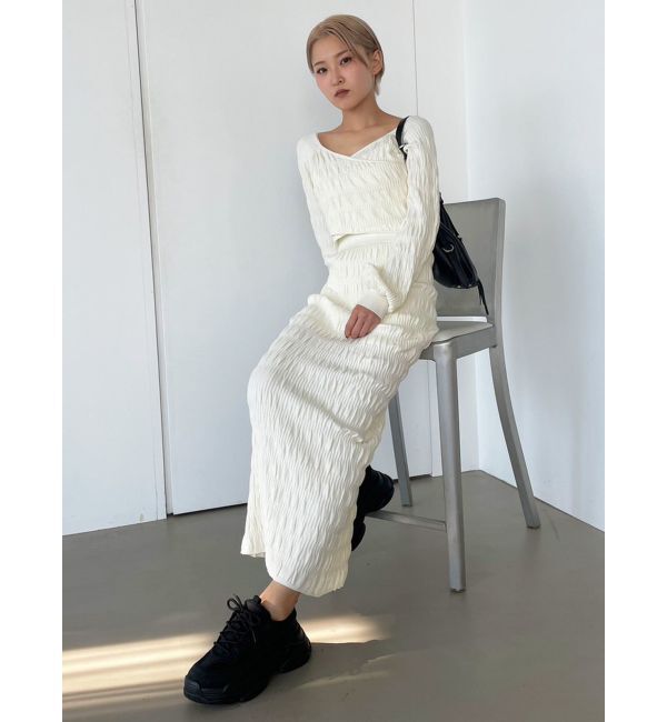 EMODA「シャーリングクロスニット」|ニット・セーター|