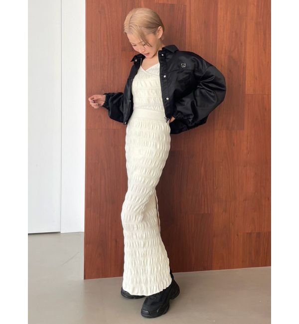 EMODA「シャーリングクロスニット」|ニット・セーター|