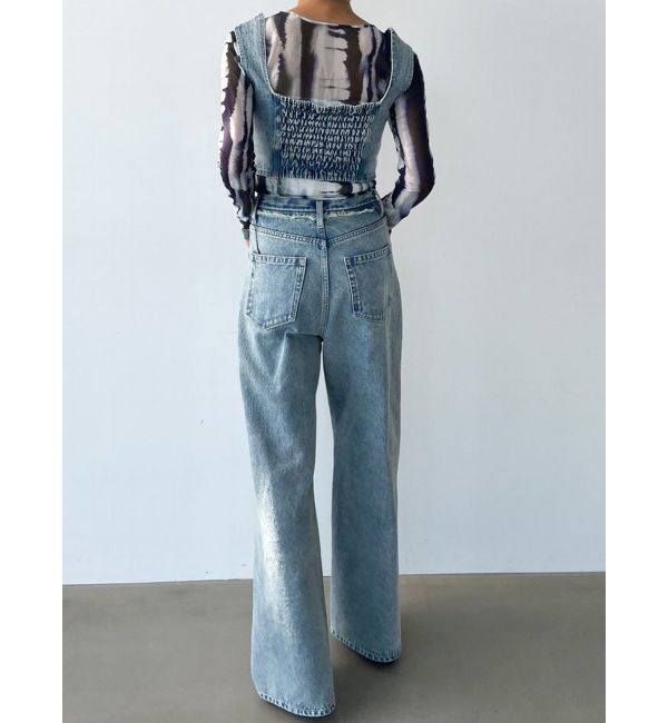 EMODA「ベルトフリンジジャストウエストジーンズ」|デニム|