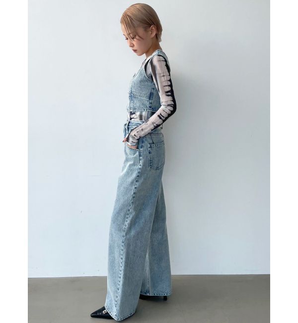 EMODA「ベルトフリンジジャストウエストジーンズ」|デニム|