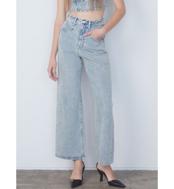 EMODA「ベルトフリンジジャストウエストジーンズ」|デニム|